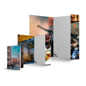 CONFERENCIER - MAXI 210 X 297 mm - COUVERTURE 380g SANS PELLICULAGE - BLOC INTERIEUR 30F SANS IMPRESSION 80g OFFSET