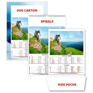 PIERRE 2026 - 6 FEUILLETS - BLOC ET DOS CARTON AGRAFES MARQUAGE QUADRI