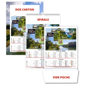 THEO 2026 - 6 FEUILLETS - BLOC ET DOS CARTON AGRAFES MARQUAGE QUADRI