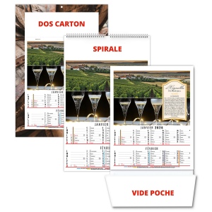 LOUIS 2026 - 6 FEUILLETS - BLOC ET DOS CARTON AGRAFES MARQUAGE QUADRI