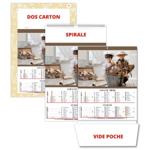 MATTEO 2026 - 6 FEUILLETS - SPIRALE - MARQUAGE QUADRI