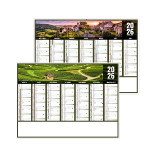 LIBERTE BOURGOGNE-FRANCHE-COMTE 2026 - STANDARD 550 x 405 mm - LEGER 400G - SANS MARQUAGE - 1 TROU EN TETE