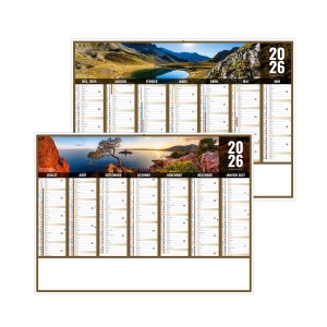 LIBERTE PACA 2026 - STANDARD 550 x 405 mm - LEGER 400G - MARQUAGE QUADRI - DIFFERENT RECTO VERSO - 1 TROU EN TETE