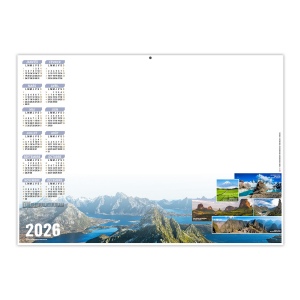 PLANNING MONDIAL 2026 - XXL 700X500 MM LEGER 400G - RECTO SEUL - AVEC PELLICULAGE EFFACABLE - MARQUAGE QUADRI