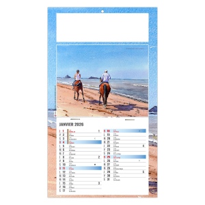 PLAQUE 1 VUE EMILIE 2026 - DOS CARTON - EURO BLOC - MARQUAGE QUADRI