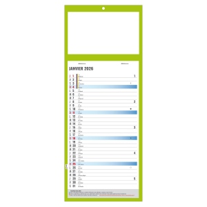 PLAQUE 1 VUE SIMPLE VERTE 2026 BLOC ET DOS CARTON AGRAFES MARQUAGE QUADRI