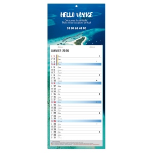 PLAQUE 1 VUE SIMPLE CREATION 2026 - 175 x 440 mm - BLOC B3 AGRAFE