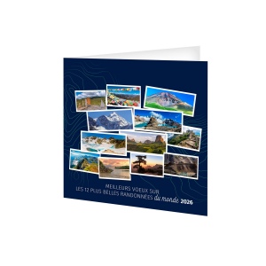 CARTE DE VOEUX - RANDONNEES 2026  AVEC ENVELOPPE - QUADRI