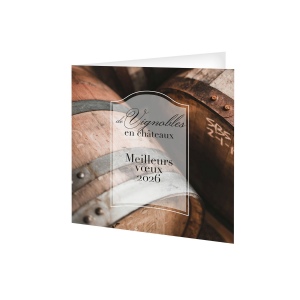 CARTE DE VOEUX - CAVE 2026  AVEC ENVELOPPE - QUADRI