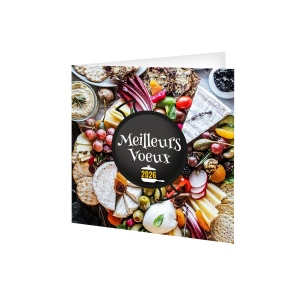 CARTE DE VOEUX - COOKING 2026  AVEC ENVELOPPE - QUADRI