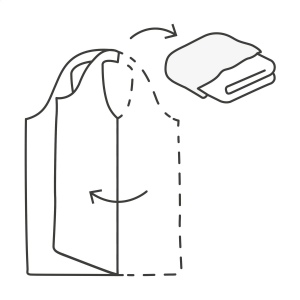 Pliage du sac dans la pochette