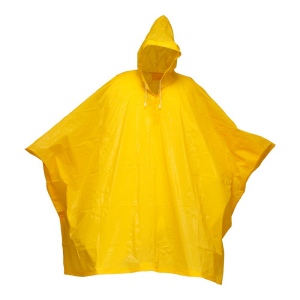 Poncho imperméable en PVC gauffré (260 gr), dans une poche transparente. Taille unique