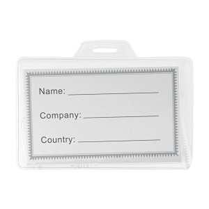 Porte-badge, en plastique transparent (10x7,2 cm)