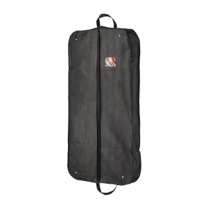 Housse de protection pour vetements de voyage en TNT 80 g/m2, avec compartiment externe