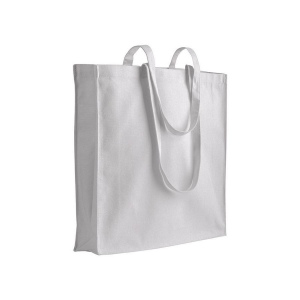 Shopper avec soufflet en coton 220 g/m2, anses longues