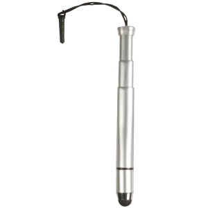 Plume telescopique pour  cran tactile de metal  avec fiche pour ins rer dans la prise des