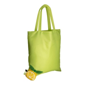Shopper pliable en forme d'orange, mure et citron en polyester 190T avec mousqueton