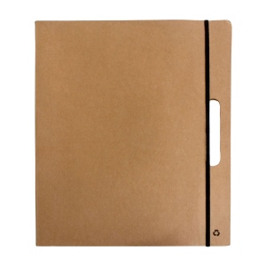 Malette porte-bloc en carton avec post-it et stylo