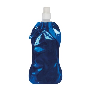 Gourde en PE/PET repliable (480ml), avec mousqueton (27 cm de haut pour 10,5 cm de largeur