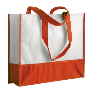 Shopper avec soufflet en TNT 80 g/m2, anses longues