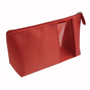 Trousse de toilette en microfibre avec fermeture éclair et fenetre perforée (26x25x9cm)