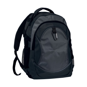 Sac à dos en polyester 1680D avec 4 poches dont 2 latérales en filet et avec mousqueton