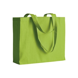 Shopper avec soufflet en coton 200 g/m2, anses longues