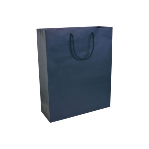 Shopper avec soufflet en papier laminé opaque 157 g/m2 avec renforcement au fond