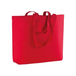 Shopper avec soufflet à la base en coton 135 g/m2, anses longues