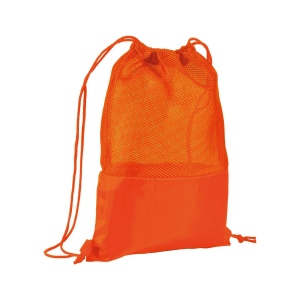 Sac à dos en polyester 210T avec filet et fermeture réglable à cordon