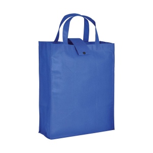 Shopper pliable avec soufflet en TNT 80g/m2, manches courtes