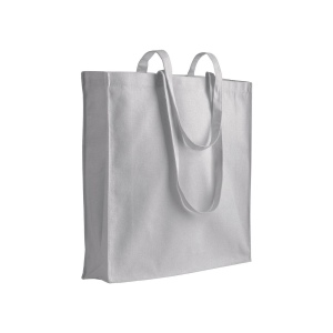 Sac shopping en coton 180 g/m2 avec anses longues et soufflet