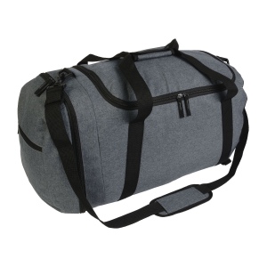 Sac de sport en polyester twotone avec bretelles extractibles et poche porte-chaussures