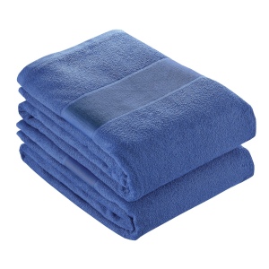 Serviette éponge en coton avec bandeau en polyester Imprimable