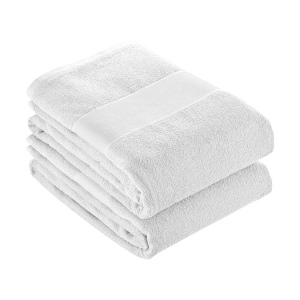 Serviette éponge en coton avec bandeau Imprimable