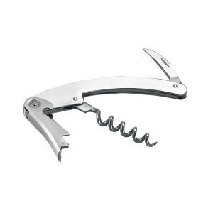 Tire-bouchons/ouvre-bouteilles/lame avec corps et ouvre-boutille  en métal satiné