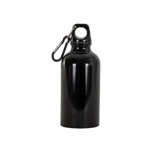 Gourde en aluminium avec mousqueton, 400 ml