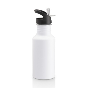 Bouteille en aluminium (600 ml) avec paille extractible