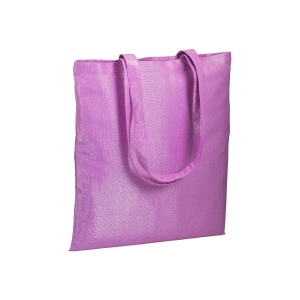 Shopper en polycoton brillant 38x42 cm, anses longues