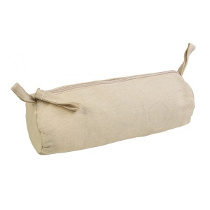 Beauty case en coton 220 g/m2 avec fermeture éclair,8X22 cm