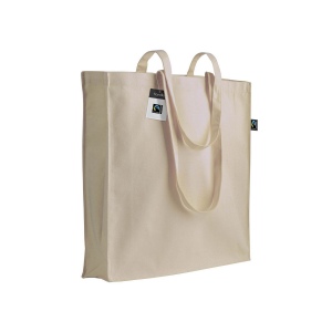 Shopper en Fairtrade® 140g/m2, anses longues et soufflet