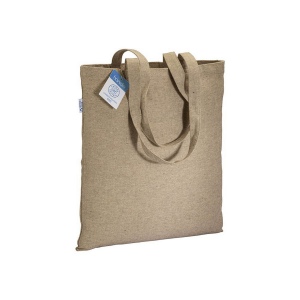 Tote-bag en coton recyclé à impact carbone neutre 280 g/m2, anses longues