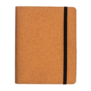 Conférencier organizer en liège avec élastique A5, bloc de 64 feuilles