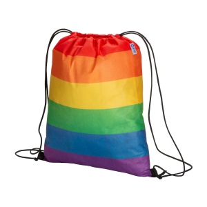 Sac à dos arc-en-ciel en R-PET 70 gr/m2 avec fermeture avec cordon