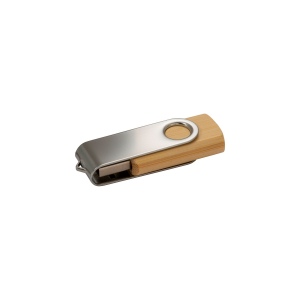 Clé USB en bambou et métal 4Gb