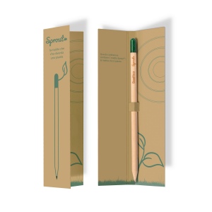Étui à crayons Sprout avec infographie en italien, anglais et français