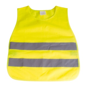 Gilet de haute visibilité en polyester de couleur fluo avec bance réfléchissante enfant