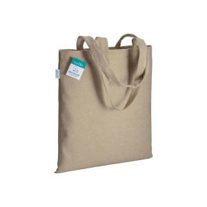 Tote bag en coton recyclé 280 g/m2, anses longues