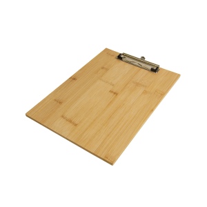 Porte-blocs A4 en bambou avec clip en métal