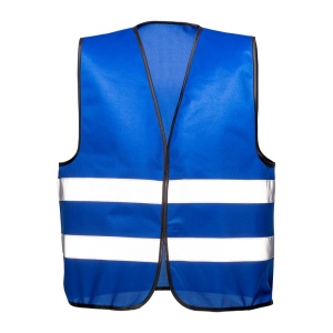 Gilet promotionnel en polyester avec bande réfléchissante et fermeture velcro